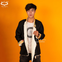 Gari Tibetan winter mens clothing jacket New thick casual Tibetan clothing cotton jacket Tibetan cotton clothing