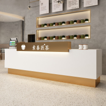 Net celebrity milk tea shop Bar counter Cashier corner creative nail shop counter Beauty salon front desk Reception desk Light luxury style