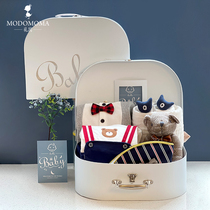 modomoma newborn supplies baby gift box male treasure spring and autumn British gentleman strap full moon hundred days anniversary ceremony