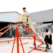 Outdoor pit man roller coaster park playground space shuttle amusement equipment mini shuttle track pulley