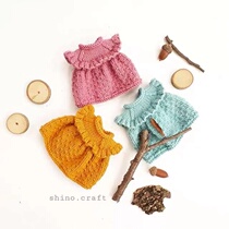Stick needle knitting doll baby clothes Lace dress illustration suitable for 6 points bjd small cloth pure text tutorial Chinese version