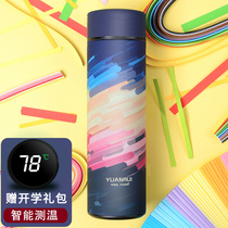 Smart thermos cup male simple student ladies high value tea cup creative trend stainless steel portable water Cup