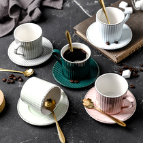 Nordic style ceramic simple personality coffee cup set Mens and womens afternoon tea luxury elegant tea black tea cup