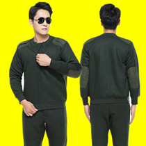 Autumn and winter cold fleece velvet pants olive green cotton coat cotton trousers suit army green sweater pants cold-proof and warm