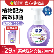 Lion King imported hand sanitizer fun Net Children antibacterial foam hand sanitizer family bottle 250ml flower fragrance