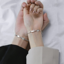 Mobius couple silver bracelet male couple couple niche design sense Valentines Day commemorative gift to girlfriend