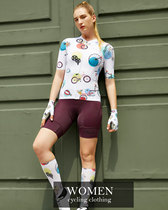 cheji riding suit summer womens short sleeve blouse riding pants bike suit version sashimi
