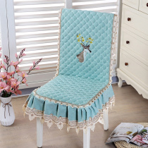 One-piece dining table cloth set Chair cushion cover household non-slip cushion integrated backrest modern Chinese stool set new products