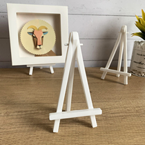 White plastic photo frame frame Mini small easel Art stand display stand Three-legged easel