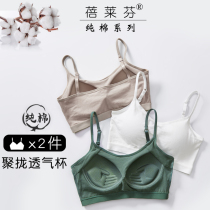 Vest-type sports anti-shock underwear for young girls without steel ring small breasts with upper-to-styled closeted breast anti-sagging bra