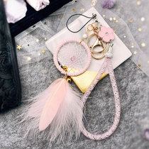 Naru original Sen dream catcher keychain Wind bell car pendant Mobile phone rope bag pendant Birthday gift charm