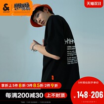 Jack Jones Naruto co-name POLO-SHIRT male T couple tide Naruto print loose short-sleeved T-shirt