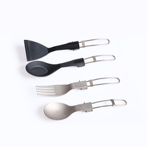 Japanese UNIFLAME outdoor camping folding resin spatula soup spoon titanium spoon Fork portable
