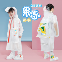 Childrens raincoats boys and girls primary school children TPU with schoolbags school clothes 2021 ponchos