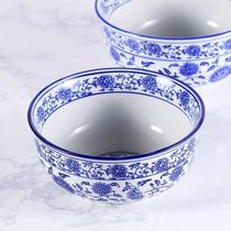 Ramen household ceramics 6 5 soup bowls instant noodles big two flowers big inch large bowl glazed noodles blue and white