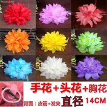 Hand-shaking flower floral headdress hand kindergarten Jasmine childrens dance wrist flower performance entrance props bracelet large
