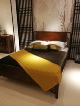 Famous Shangpin Home bedroom small modern minimalist-style light luxury style ebony bed 1 5 meters
