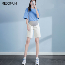 Maternity pants Denim five-point pants Womens summer thin section wear loose casual straight leggings summer summer pants