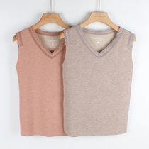 Caetias C7955 female cashmere silk lace V collar autumn winter warm vest double face velvet without mark fever