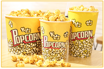Popcorn bucket disposable popcorn paper barrel packing barrel packing cinema paper cup popcorn paper tube 500