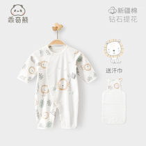 Well-behay Chic Bear Summer Thin Baby Clothes Newborn One-piece Clothes Baby Khaclothes Pajamas Pyjamas Pyjamas Air Conditioning Suit