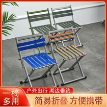 Outdoor military Magaza thick portable folding train bench provincial space fishing stool with backrest home chair