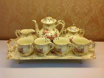 8 flower tray Coffee cup Saucer Porcelain English afternoon tea cup set European ceramic Coffee set Tea set