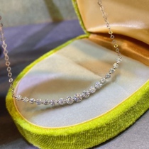 18k Platinum Smile Diamond Necklace 1 Carat Pendant Female Rose Gold Yellow Gold Genuine Drill Lock Bone Chain Diamond Woman