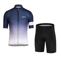 Blue and white gradient simple short sleeve mountain bike cycling suit dynamic bike suit mountain bike riding jacket pants