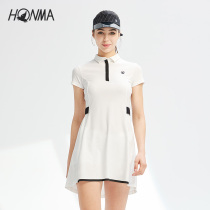 HONMA New Golf Womens Dress High Waist Collision Color Door Flap Elastic Waistband Giveaway Bottom Pants Sport
