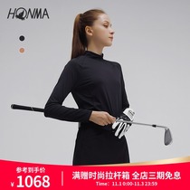 HONMA2021 new golf women long sleeve base shirt stand collar shoulder shoulder sleeve design comfortable and simple