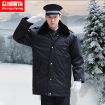 Military coat mens winter thickened medium-length Cold Storage Work cotton-padded clothing Security clothing Security clothing multi-function cold clothing