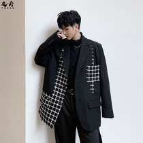 ins handsome suit men Korean trend handsome 2021 autumn youth loose casual suit jacket mens coat