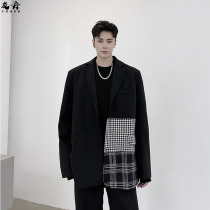 ins Dark department Ruffian handsome suit man 2021 autumn youth loose casual small suit jacket male handsome top