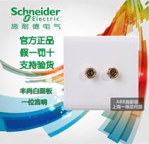 Schneider 86 switch socket Fengshang Yabai dual-position dual-head audio audio socket