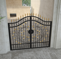 European style simple Iron Gate kindergarten school outdoor Villa iron door courtyard access door security door can be customized