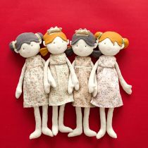 Out of Europe Flax Art Nature Series Cute Princess Doll Ward Fu Over Family Companion Props Gift