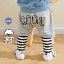 Baby Spring Fake Two Pieces of Pants 2023 New Fall Baby Boy and Girls Pack Baby Pants