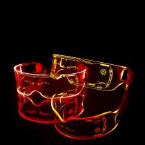 Super cool bounce glasses luminous cyberpunk future technology sense LED bar props vibrato men and women sci-fi trend