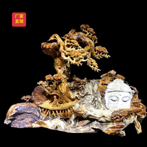 Cliff Bergen Sculpture Pendulum Aging Material Engraving Character Beauties Wood Carvings Golden Silk Nana Tea Table Shady Woodworking Tea Table Art