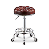 Beauty stool barber shop chair hairdressing stool rotating lifting round stool big engineering stool stool stool nail stool pulley makeup round