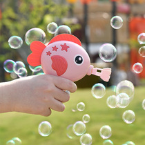 Fully automatic bubble blowing machine bubble water children's toys bubble gun trembles fairy with net red bubble toys