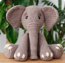 358 Elephant weaving drawing doll Chinese illustration Crochet electronic drawing wool tutorial