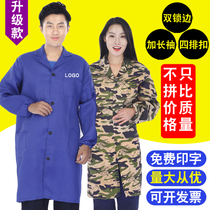 Overalls Mens coats Long labor protection suits Overalls Camouflage coats Handling suits Dirty-resistant and printable thickened blue coats