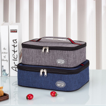 Lunch box Hand bag student lunch box bag large capacity lunch box bag square insulated bag lunch bag handbag