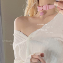 Humming home props shop maid m cat bow bell collar sexy necklace collarbone jewelry neck soft sister