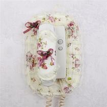 Videophone decorative doorbell occlusion cover Lace fabric indoor unit cover Hang-up dust cover switch sticker
