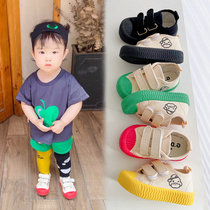 Children baby kindergarten velcro canvas shoes Boy girl color pedal little yellow duck cotton candy summer