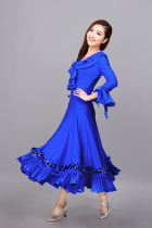 High-End Hot sale modern dance clothes ballroom dance square dance national standard dance new dress competition big dress practice long dress