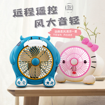 Cartoon small electric fan mini student dormitory bed desktop office mute home plug-in cute small fan